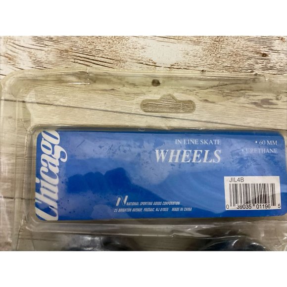 Chicago Roller Skate Blade Wheels 60 MM In-Line Skate 4 Pack NOS in Damaged Pkg - Picture 3 of 7